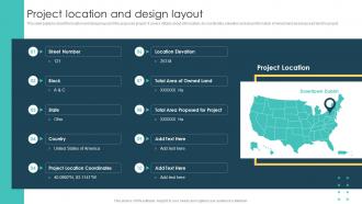 Project Location And Design Layout Real Estate Project Feasibility Report For Bank Loan Approval