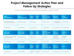 Project management action plan and follow up strategies