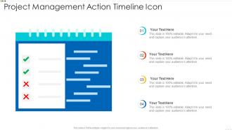 Project management action timeline icon