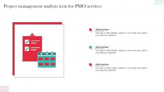 Project Management Analysis Icon For Pmo Services