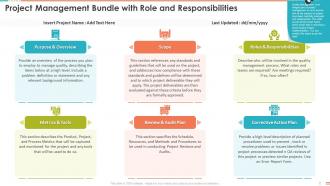 Project Management Bundle With Role And Responsibilities