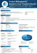 Project management business case template report presentation ppt pdf document