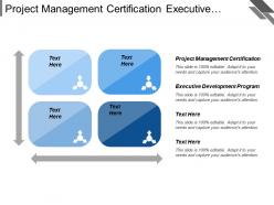 Project Management Certification Executive Development Program Business Foundation