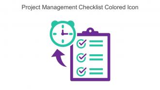Project Management Checklist Colored Icon In Powerpoint Pptx Png And Editable Eps Format