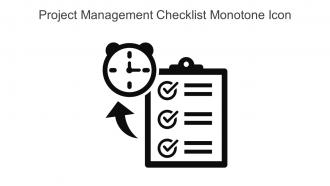 Project Management Checklist Monotone Icon In Powerpoint Pptx Png And Editable Eps Format