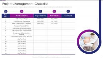 Project Management Checklist Quantitative Risk Analysis