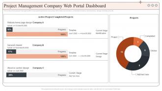 Project Management Company Web Portal Dashboard