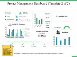 Project management dashboard snapshot ppt professional graphic images