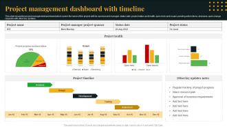 Project Management Dashboard With Timeline