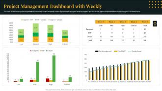 Project Management Dashboard With Weekly
