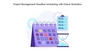 Project Management Deadline Scheduling With Check Illustration