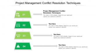 Project management encounter resolution techniques ppt powerpoint presentation infographic template model cpb