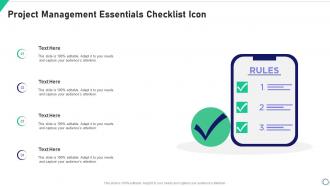 Project Management Essentials Checklist Icon