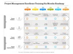 Project management excellence training six months roadmap