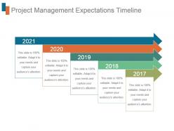 Project management expectations timeline ppt slides download