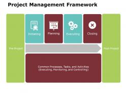 Project management framework ppt powerpoint presentation gallery example introduction