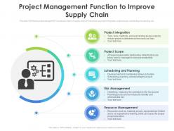 Project management function to improve supply chain
