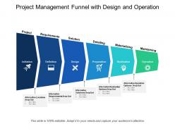 Project management funnel with design and operation