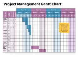 Project Management Gantt Chart Ppt Powerpoint Presentation Display