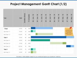 Project Management Gantt Chart Stacked Ppt Powerpoint Presentation File Slides