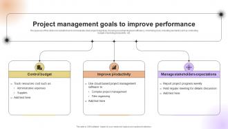 Project Management Goals To Improve Performance
