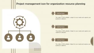 Project Management Icon For Organization Resource Planning