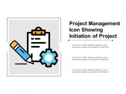 Project management icon showing initiation of project