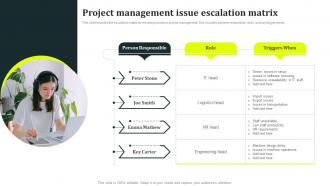 Project Management Issue Escalation Matrix