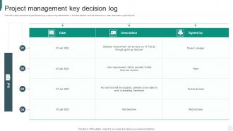 Project Management Key Decision Log