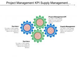 Project management kpi supply management program supervisor training cpb