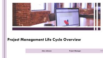 Project Management Life Cycle Overview PPT Mockup AT