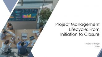 Project Management Lifecycle From Initiation To Closure PPT Slides AT