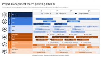 Project Management Macro Planning Timeline