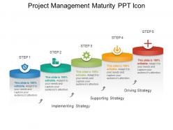 Project management maturity ppt icon