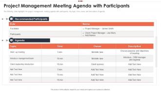 Project Management Meeting Agenda With Participants