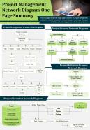 Project management network diagram one page summary report ppt pdf document
