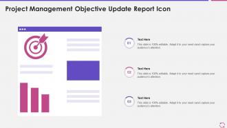 Project management objective update report icon
