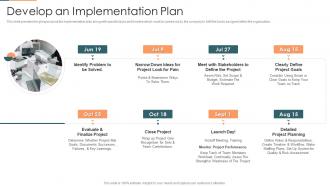 Project management plan for spi develop an implementation plan