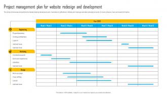 Project Management Plan For Website Redesign And Development