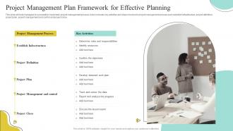 Project Management Plan Framework For Effective Planning