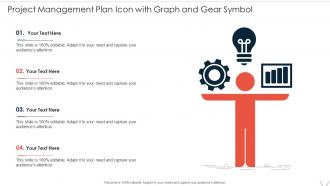 Project Management Plan Icon With Graph And Gear Symbol