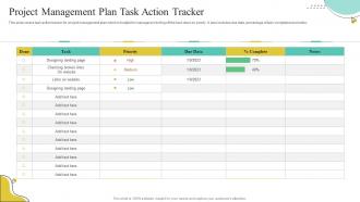 Project Management Plan Task Action Tracker
