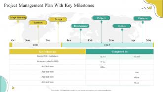 Project Management Plan With Key Milestones