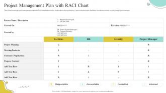 Project Management Plan With Raci Chart