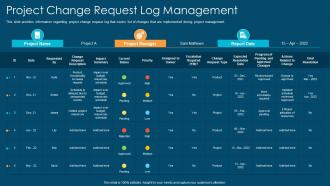 Project management playbook project change request log management