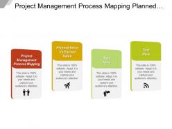 Project management process mapping planned value vs earned value cpb