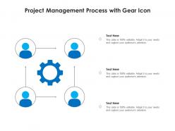 Project management process with gear icon