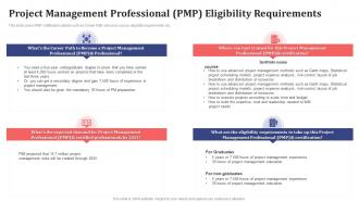 Project management professional pmp eligibility requirements ppt professional outfit