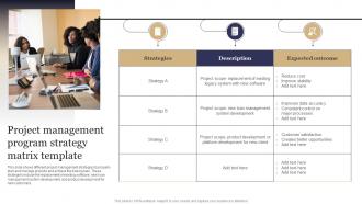 Project Management Program Strategy Matrix Template