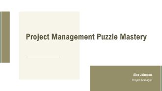 Project Management Puzzle Mastery PPT Information AT